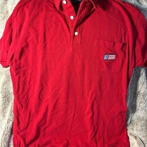 Ralph Lauren Classic Red Polo Shirt for Men Patriotic